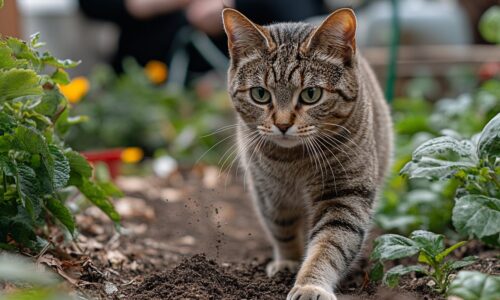 Le chat du voisin fait ses crottes dans mon jardin, comment éviter cela ?