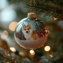 Boule de Noël personnalisée pour animaux : une décoration unique et émotive